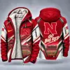 Nebraska Cornhuskers Men's Christmas Graphic Hooded Winter Coat – Festive Holiday Edition