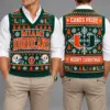 Miami (FL) Hurricanes Christmas Argyle Football Fan V-Neck Sleeveless Knit Vest