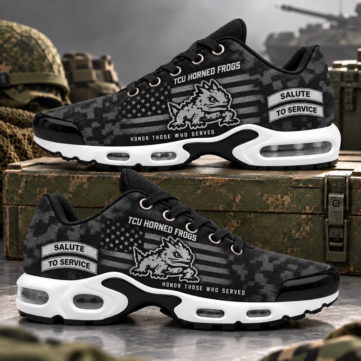 TCU Horned Frogs Veterans Salute To Service Air Max Sneakers