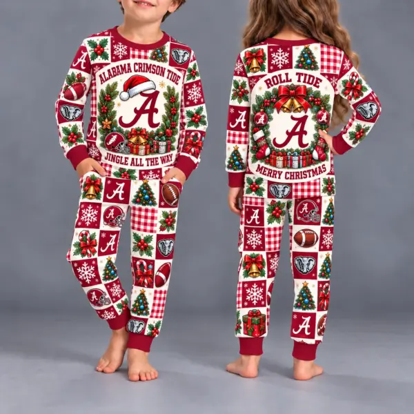 Alabama Crimson Tide Kids Christmas Pajama Set