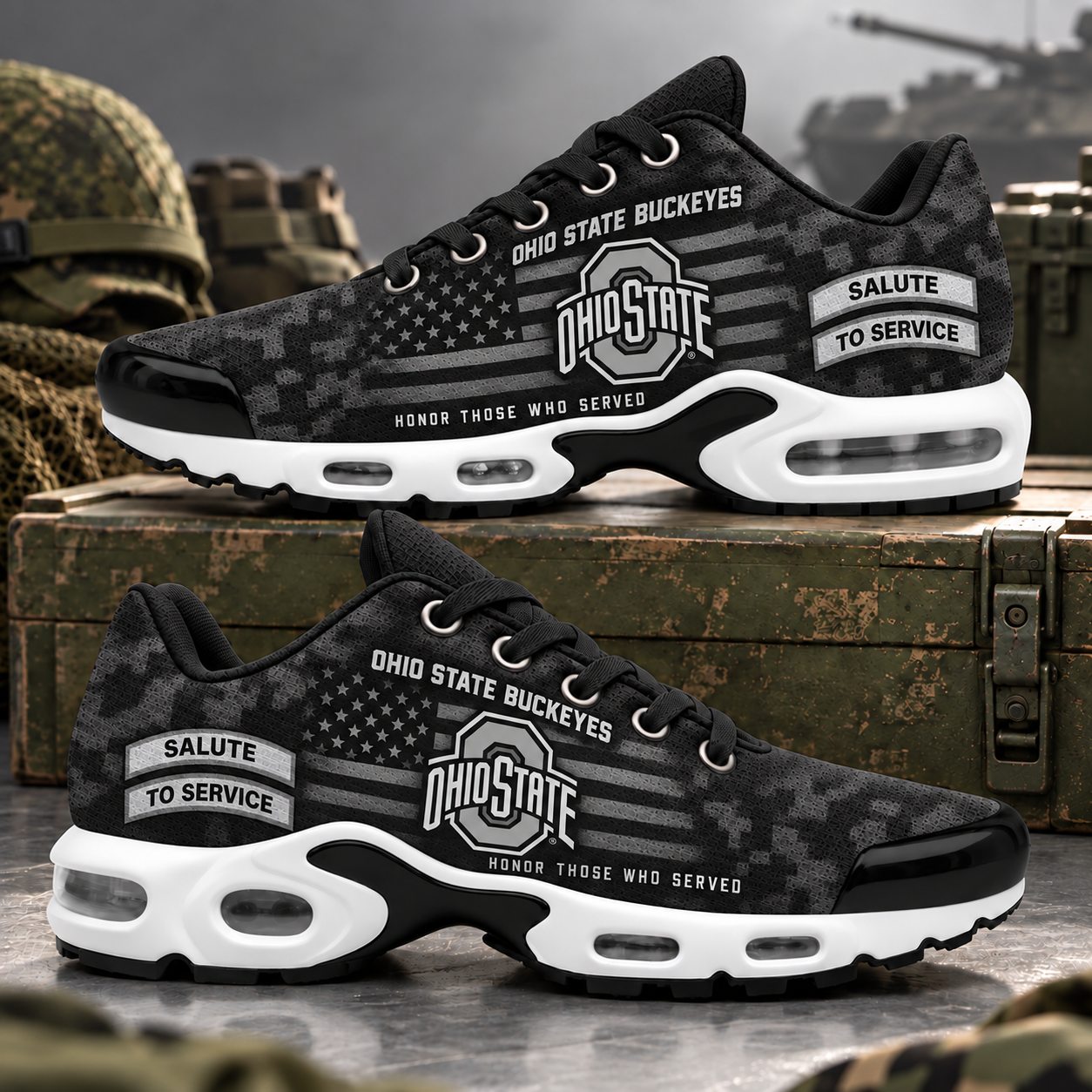Ohio State Buckeyes Veterans Salute To Service Air Max Sneakers