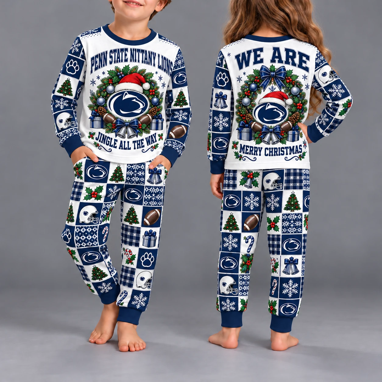 Penn State Nittany Lions Kids Christmas Pajama Set