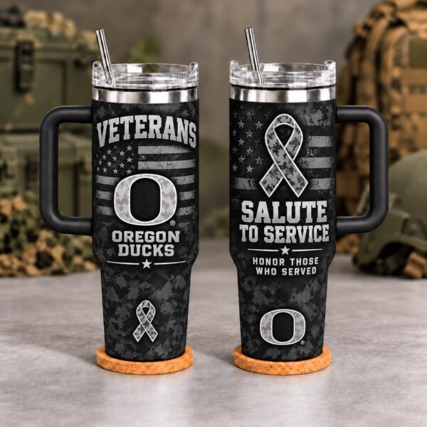 Oregon Ducks Veterans Salute To Service 40oz Tumbler