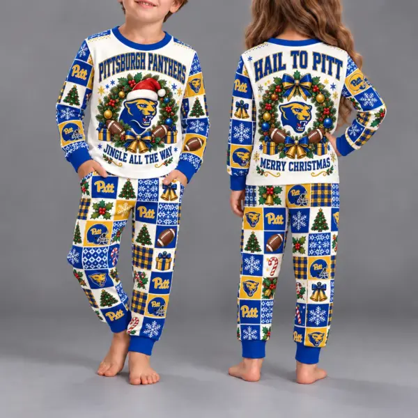 Pittsburgh Panthers Kids Christmas Pajama Set