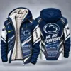 Penn State Nittany Lions Men's Christmas Graphic Hooded Winter Coat – Festive Holiday Edition