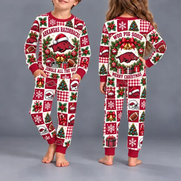 Arkansas Razorbacks Kids Christmas Pajama Set
