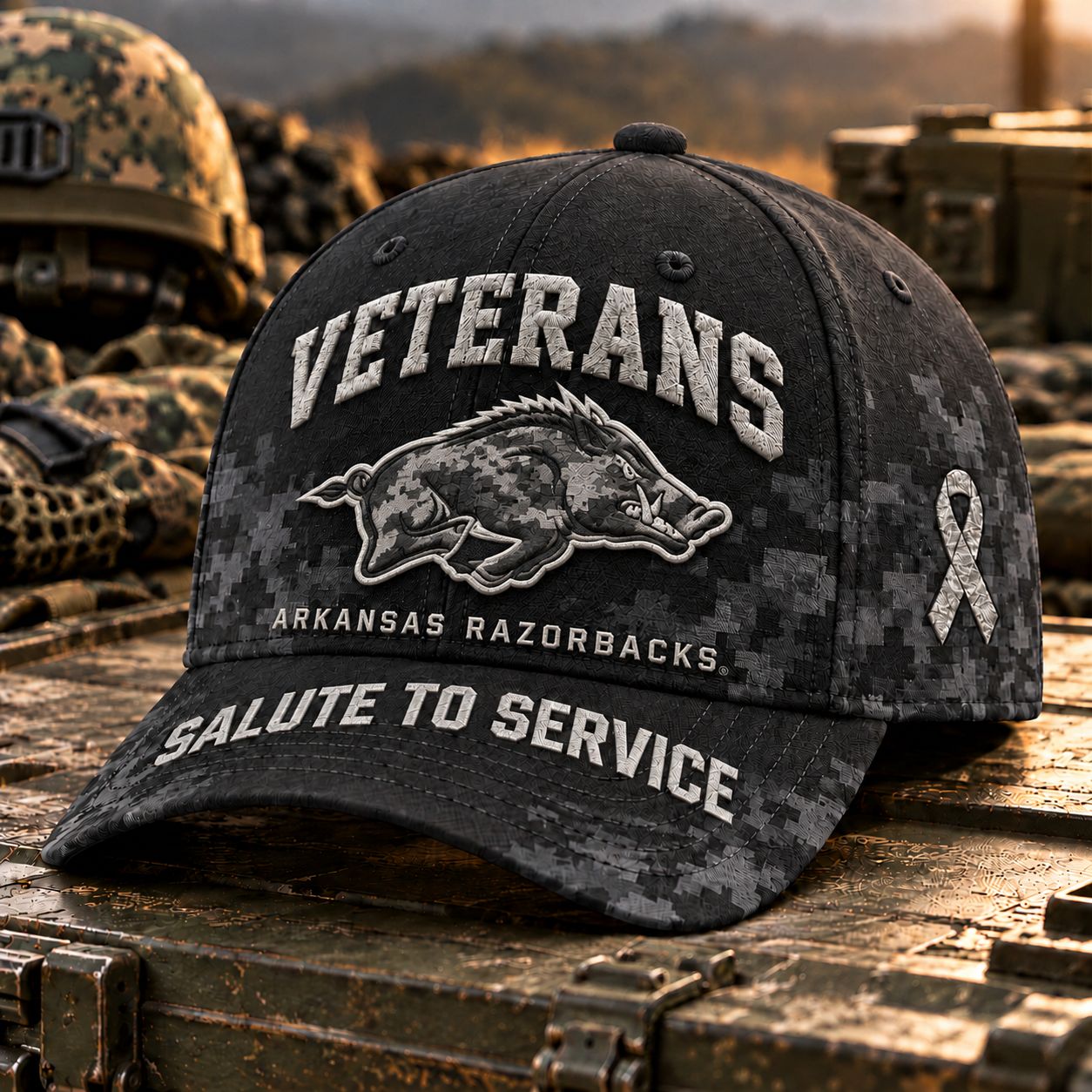 Arkansas Razorbacks Veterans Salute To Service Baseball Cap