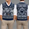 Penn State Nittany Lions Christmas Argyle Football Fan V-Neck Sleeveless Knit Vest