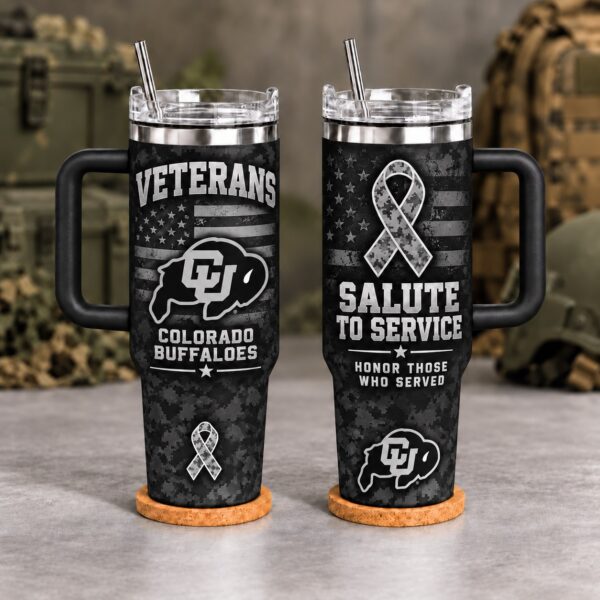 Colorado Buffaloes Veterans Salute To Service 40oz Tumbler