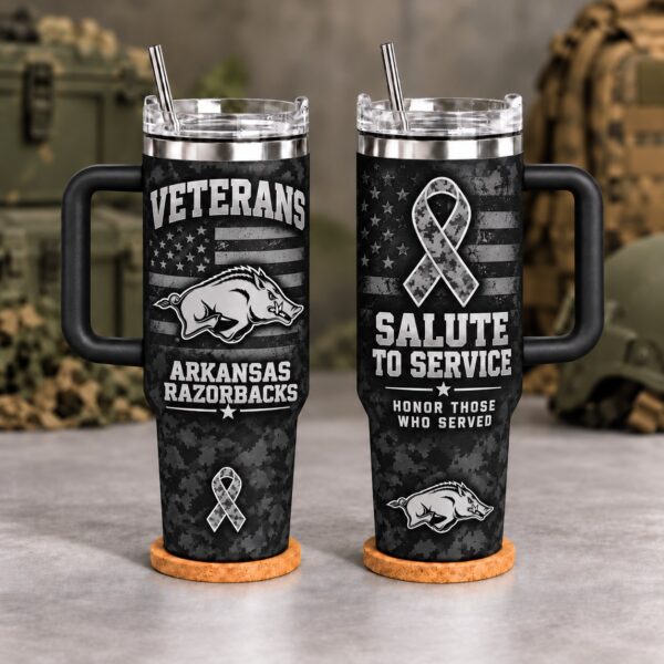 Arkansas Razorbacks Veterans Salute To Service 40oz Tumbler