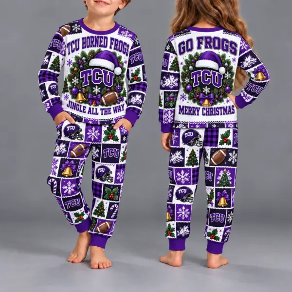 TCU Horned Frogs Kids Christmas Pajama Set