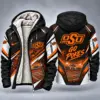 Oklahoma State Cowboys Men's Christmas Graphic Hooded Winter Coat – Festive Holiday Edition