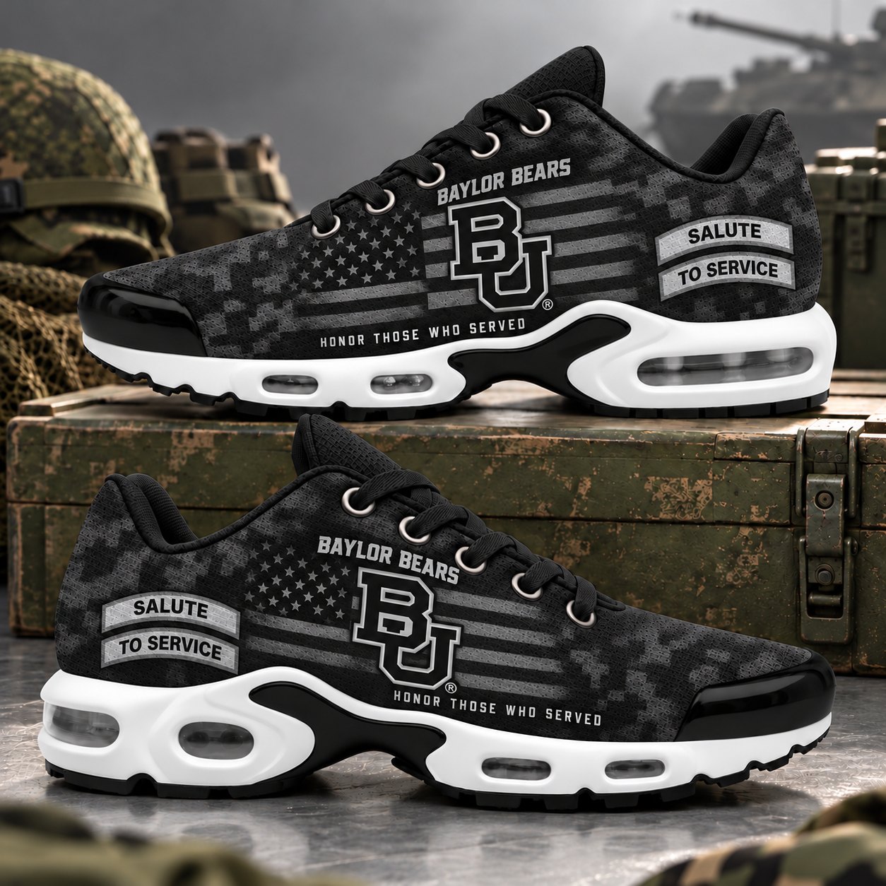 Baylor Bears Veterans Salute To Service Air Max Sneakers
