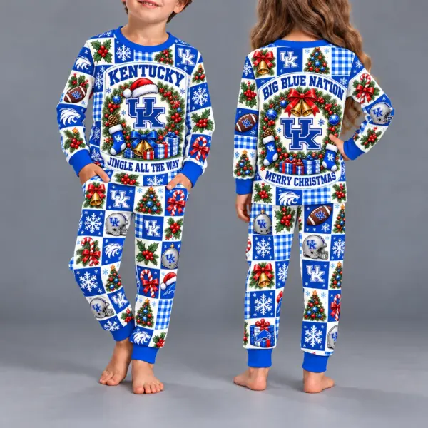 Kentucky Wildcats Kids Christmas Pajama Set