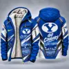 BYU Cougars Men's Christmas Graphic Hooded Winter Coat – Festive Holiday Edition