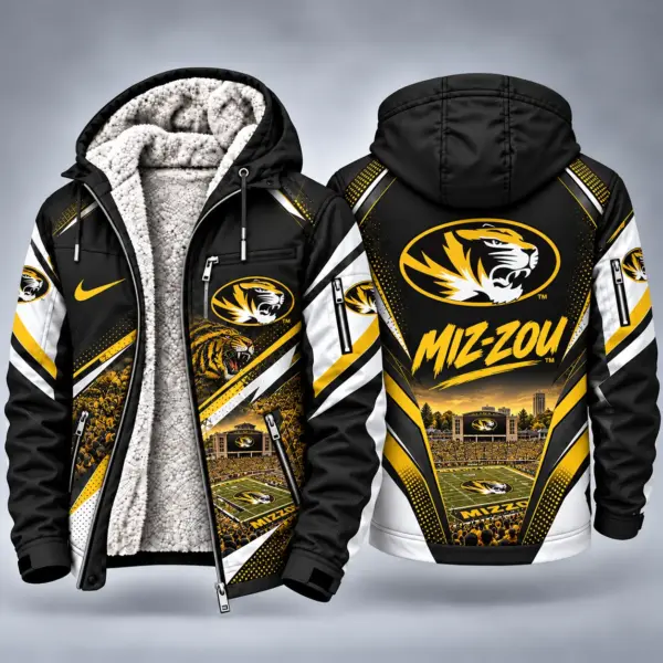 Missouri Tigers Men's Christmas Graphic Hooded Winter Coat – Festive Holiday Edition