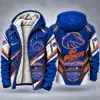 Boise State Broncos Men's Christmas Graphic Hooded Winter Coat – Festive Holiday Edition