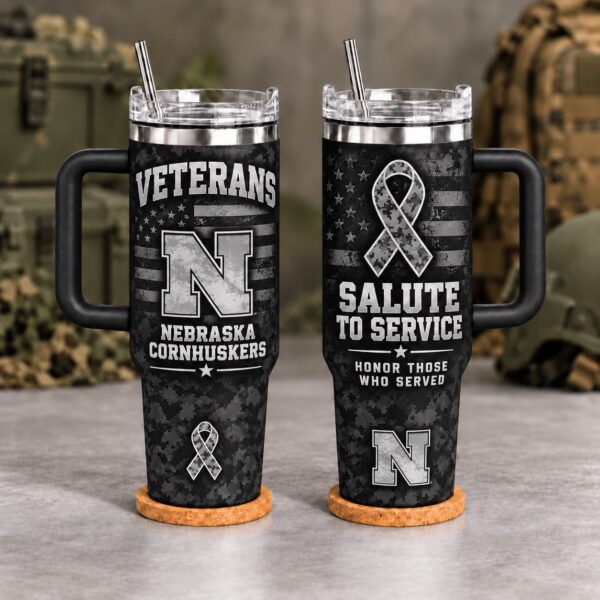 Nebraska Cornhuskers Veterans Salute To Service 40oz Tumbler