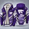 Kansas State Wildcats Men's Christmas Graphic Hooded Winter Coat – Festive Holiday Edition