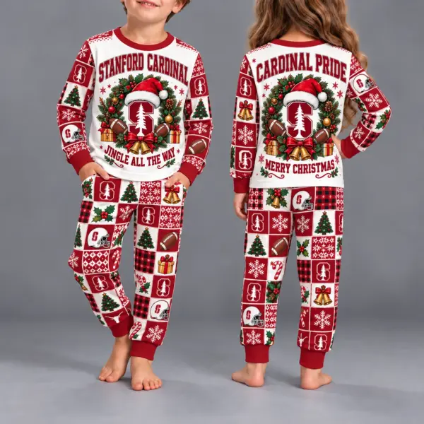 Stanford Cardinal Kids Christmas Pajama Set